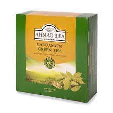 Sachets de thé vert au parfum de cardamome Ahmad 100Pc