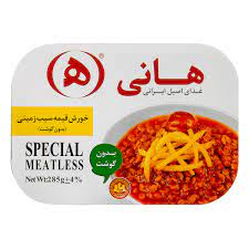 خورشت قیمه سیب‌زمینی بدون گوشت هانی – ۲۸۵ گرم