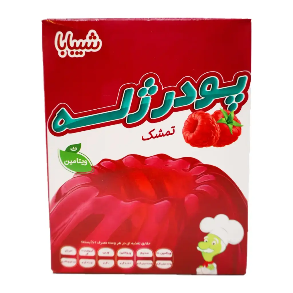 پودر ژله تمشک شیبابا 100 گرم 