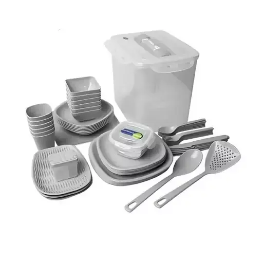 Service de vaisselle de voyage Limon 60 pièces pour 6 personnes