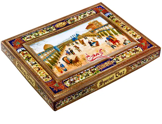 Nougat persan traditionnel (Gaz) Meraj aux pistaches 18 % – 400 g