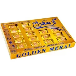 Goldener persischer Nougat Meraj (Gaz) mit 30 % Pistazien, 450g