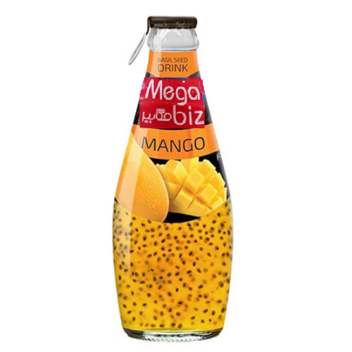 Boisson aux graines de basilic Megabiz, mangue – 300ml