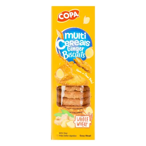Copa Multi-Grain Whole Wheat Biscuits with Ginger Flavor – 150g