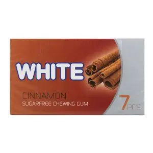 Chewing-gum White – Saveur Cannelle – Pack de 7